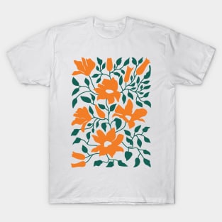 Tangerine & Pine: Matisse Flowers & Leaves T-Shirt